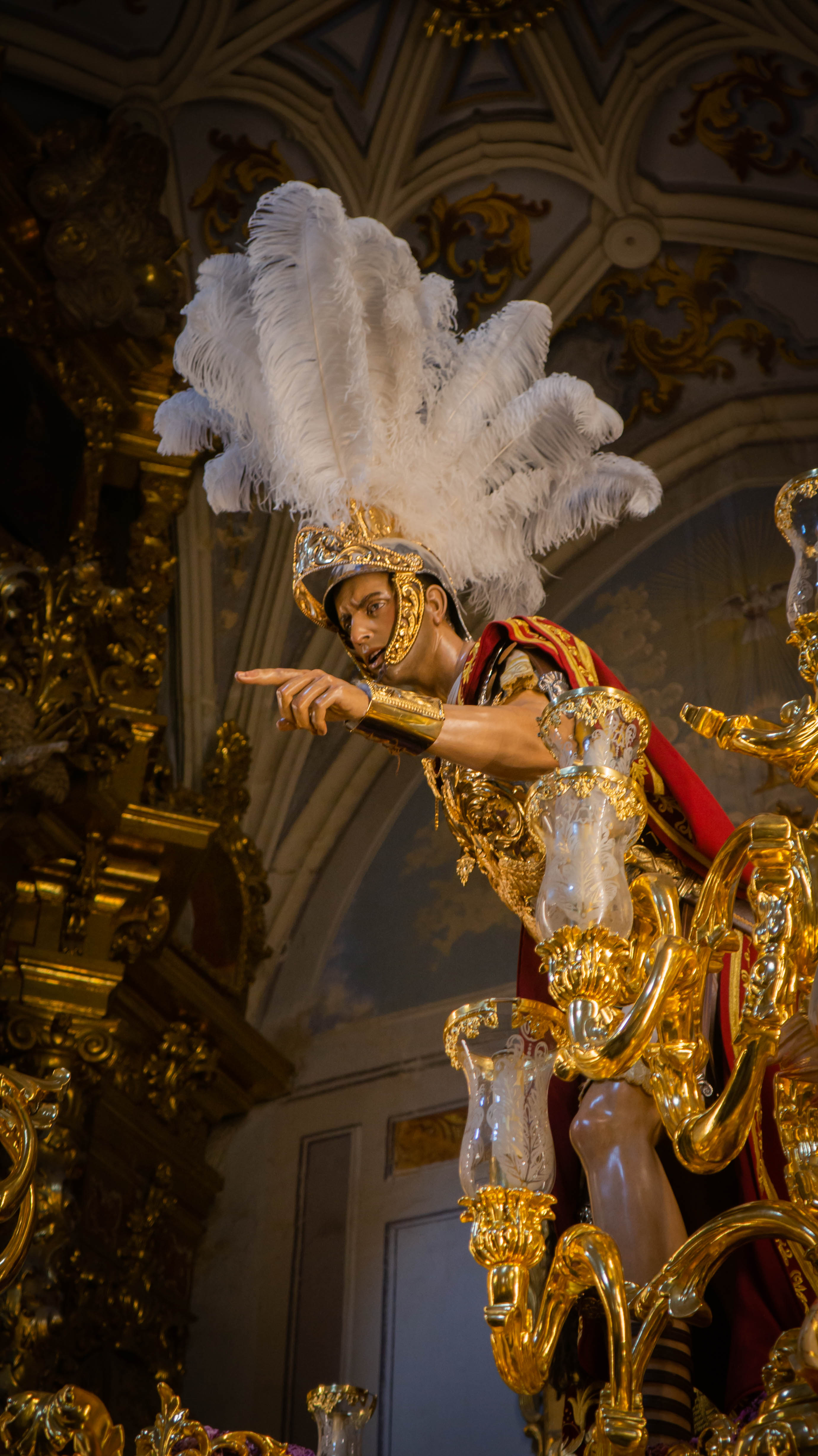 Señalando en camino hacia el calvario 